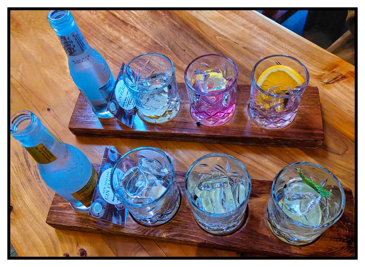 Enjoy a flight of Gins by the glass.